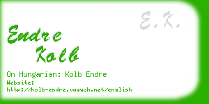 endre kolb business card